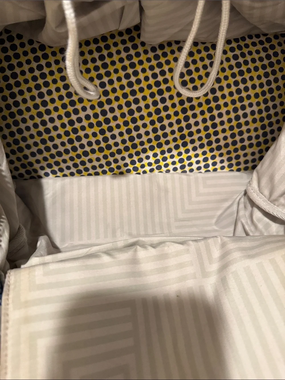 kate spade SATURDAY (2013-15) Yellow & Navy Polka Dot Travel Bag
